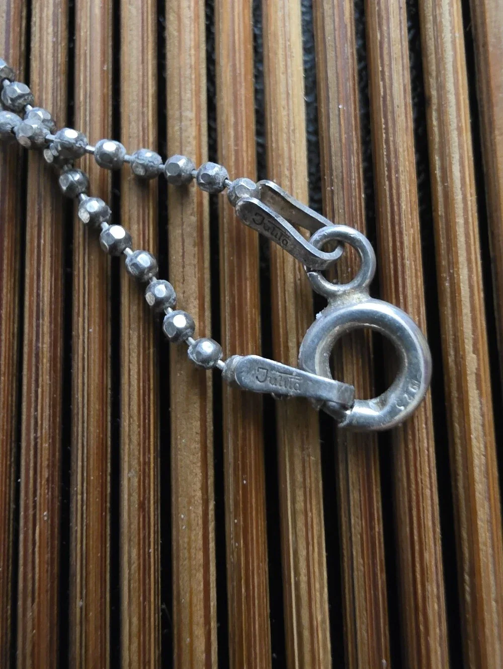 925 Silver Julia Ball Chain Necklace (Vintage)